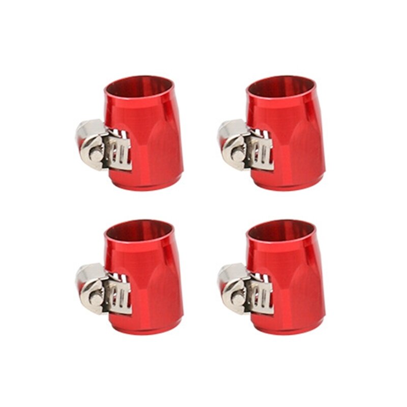 4Pcs Various Hose Clamp Hose Finishers Clamp Flare Fitting Hose End Cover Clamp F19A
