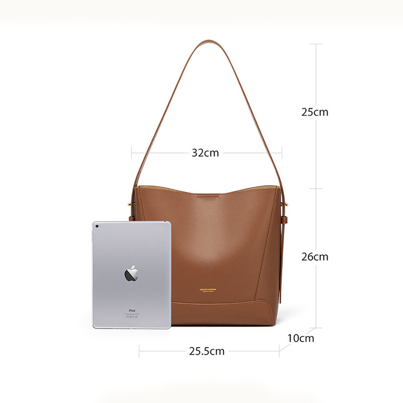 Cnhol-女性用レザーハンドバッグ,高級ハンドバッグ,ショルダーストラップ付き,トートバッグ