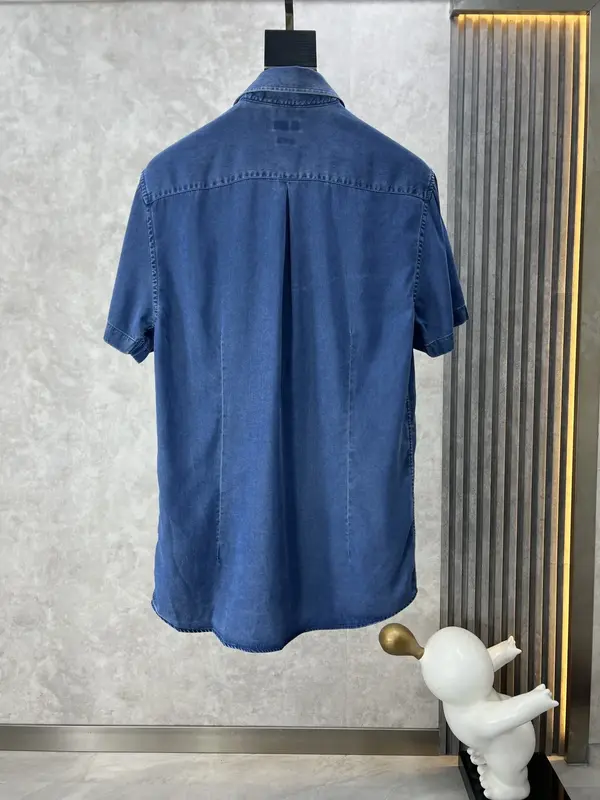 DIKU SIJITONGDA-Camisa de seda de manga curta masculina, bordado fino, respirável, qualidade, tamanho grande, M-3XL, verão, novo, 2024