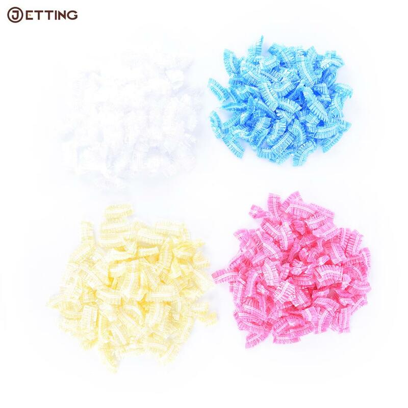 100Pc Thickened Disposable Plastic Waterproof Ear Protector Cover Cap Salon Hairdressing Dye Shield Earmuff Shower Tool Ear Muff