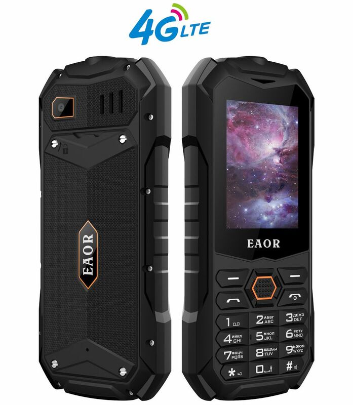 EAOR 4G/2G Slim wytrzymały telefon IP68 prawdziwy trójodporny telefon z podwójną klawiaturą SIM telefon z latarką odblaskową