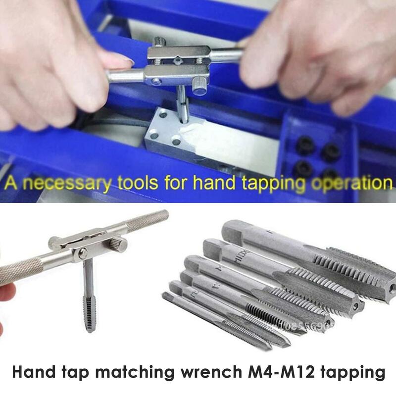 Adjustable Tap Wrench for Taps Holder Tapping Reamer Tools M4-M12 Tap & Die Thread Tap Handle Tapping Reamer Repair Tools