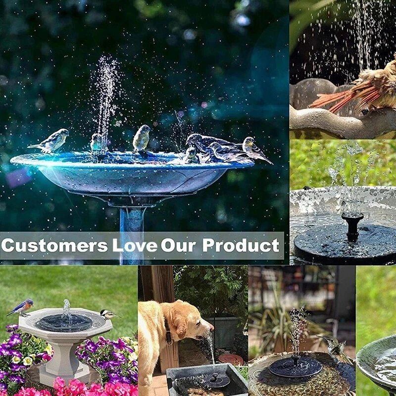 Мини-фонтан на солнечной батарее, пруд, водопад, садовый фонтан, украшение, уличная птица, для ванной, на солнечной батарее, плавающий водяной фонтан