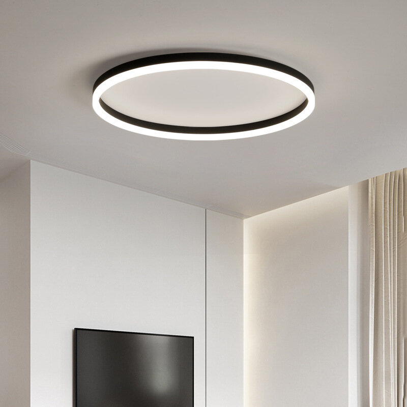 Modern Corridor Ceiling Chandelier LED Ring Ceiling Lamp for Aisle Balcony Stairs Foyer Bedroom Indoor Lighting Fixtures Luster