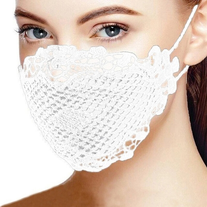 Charming Stylish Brief Solid Lace Mouth Mask Fashion Women's Face Mask Mouth Mask