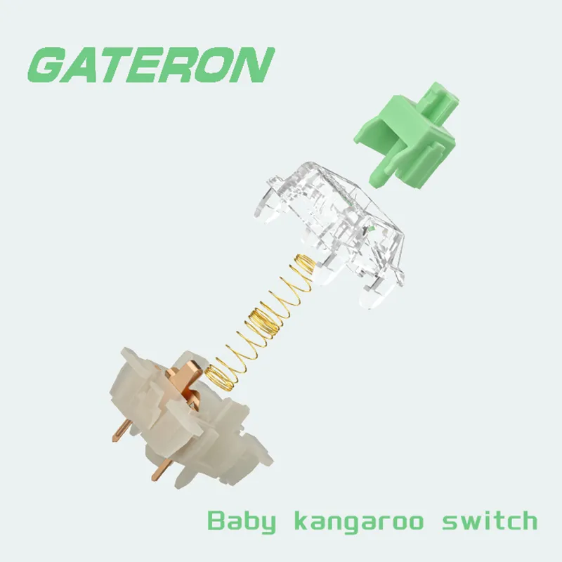 GATERON Kangaroo Switch 2.0 Baby Tactile Mechanical Keyboard Switch 5Pin 59g RGB Hot Swappable Mechanical Switches for Keyboard