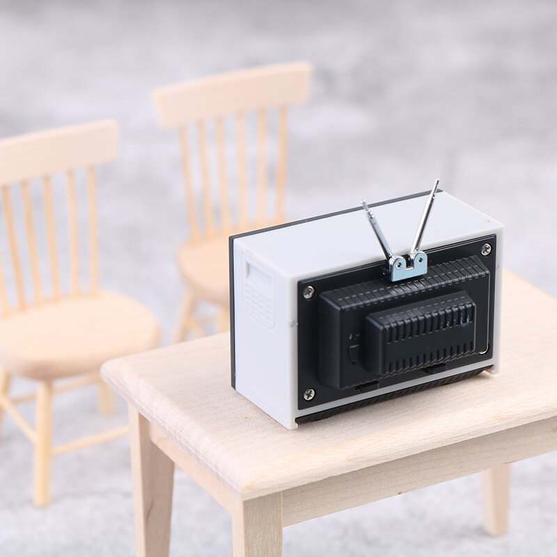 ขายร้อนย้อนยุคมินิทีวีขนาดพกพาโทรทัศน์นาฬิกา TV ตุ๊กตาฉาก Ob11รุ่น Miniature TV รุ่นของเล่น