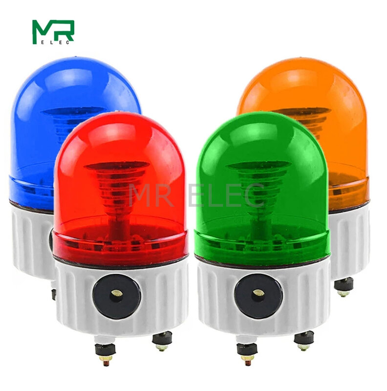 Lampe d'alarme stroboscopique LED avec voix, sirène lumineuse, rouge, jaune, bleu, vert, voyant d'avertissement LED, 12V, 24V, 110V, 220V