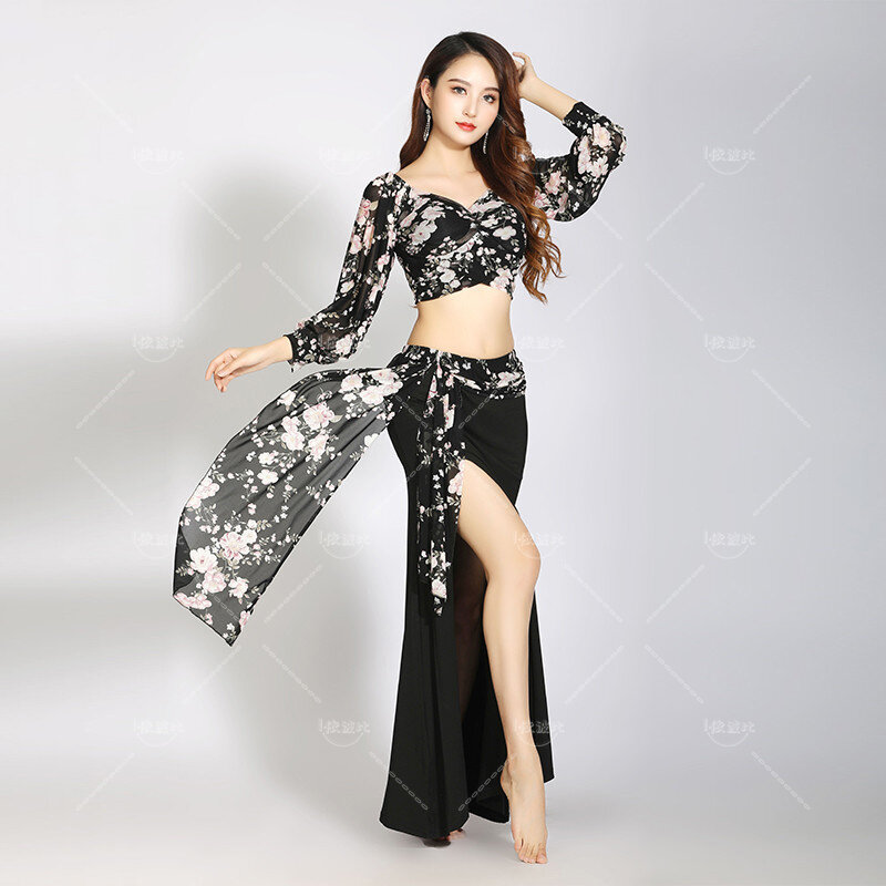 Long Dress Set Sexy Costume Practice Fashion Clothes Performance Dress Stage Dance Costume for Oriental Dance