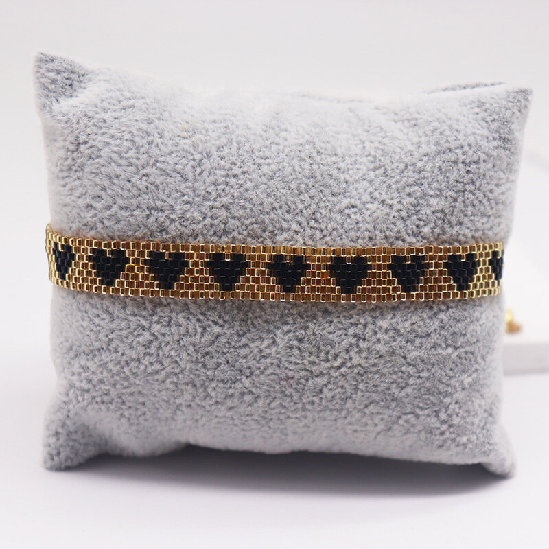 Rijstkralen Armband Hartvormig Ontwerp Originaliteit Hand Breien Bosimi Vijf Verstelbare Mode Eenvoudige Kralen Armband Set