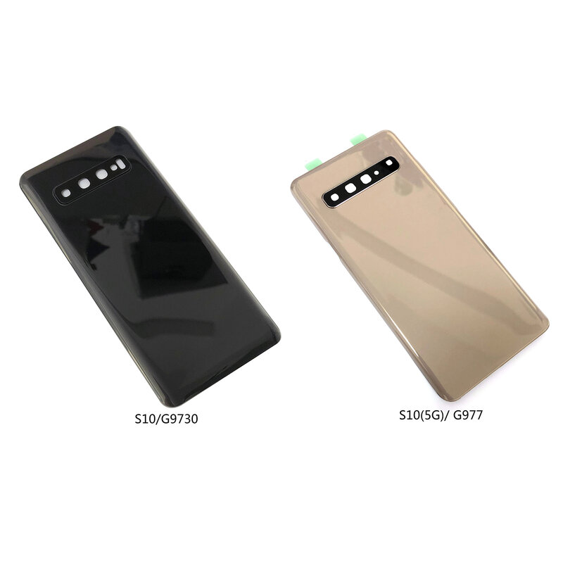 Habitação de vidro para Samsung Galaxy, capa de bateria, porta traseira substituir peças, S10, G9730, 5G, G977