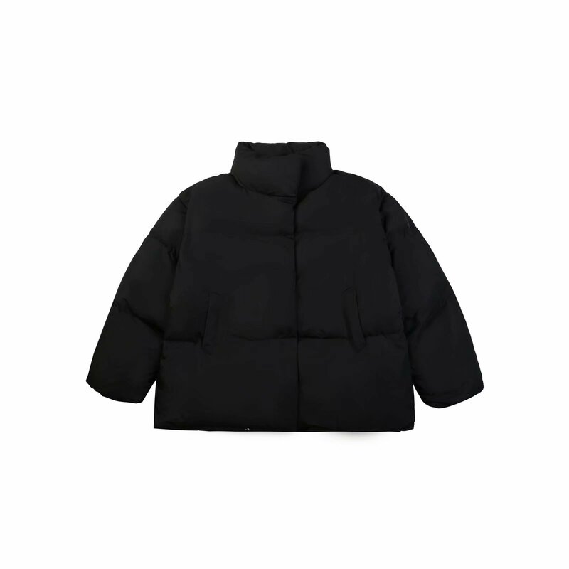 Winter Men Jackets Parkas Streetwear Solid Color Thicken Warm Puffer Jacket Hip Hop Fashion Harajuku Casual Bubble Coats E38