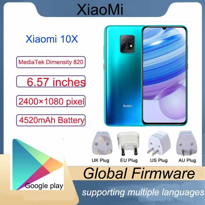 Cellphone  Xiaomi Redmi 10X 6.53 Inch Rear Camera  Full Screen 5020mAh Large Battery Original