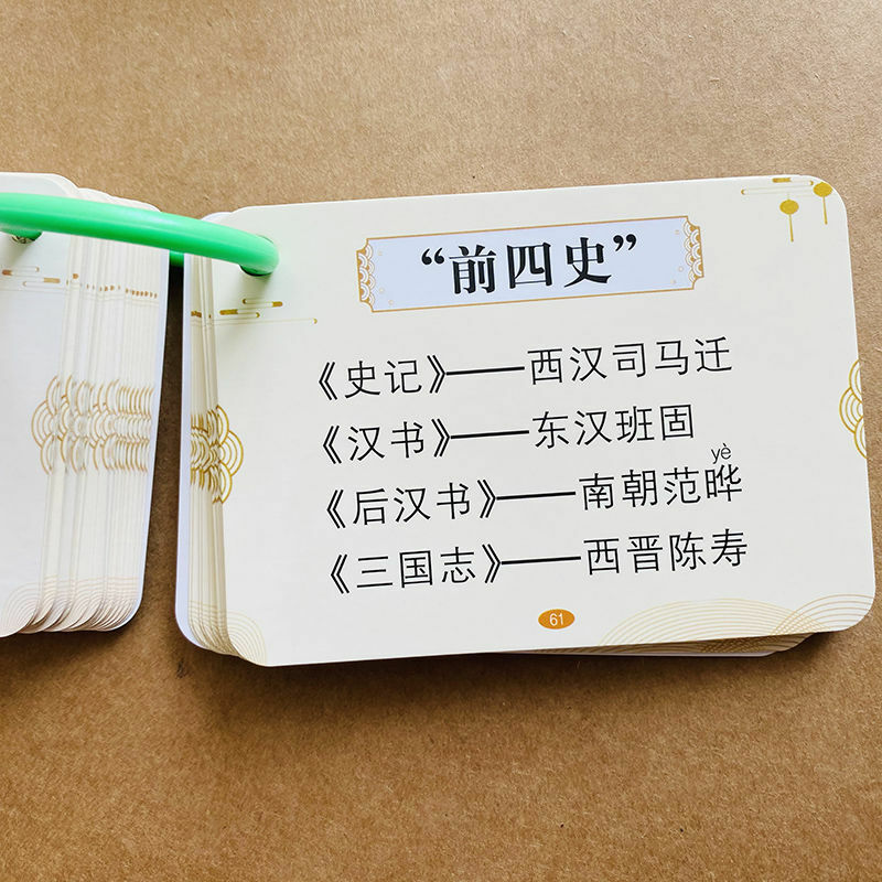 Primary students' literary common sense must memorize basic knowledge card Early Chinese knowledge point test center memory card