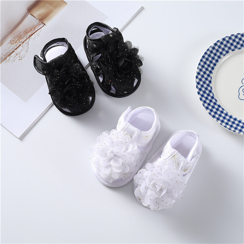 Blotona – sandales d'été à fleurs pour bébés filles, bout rond, semelle souple, pour les premiers pas