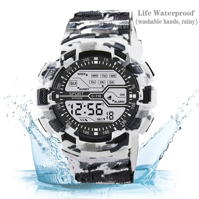 Часы наручные мужские спортивные, брендовые водонепроницаемые с резиновым ремешком, подарок