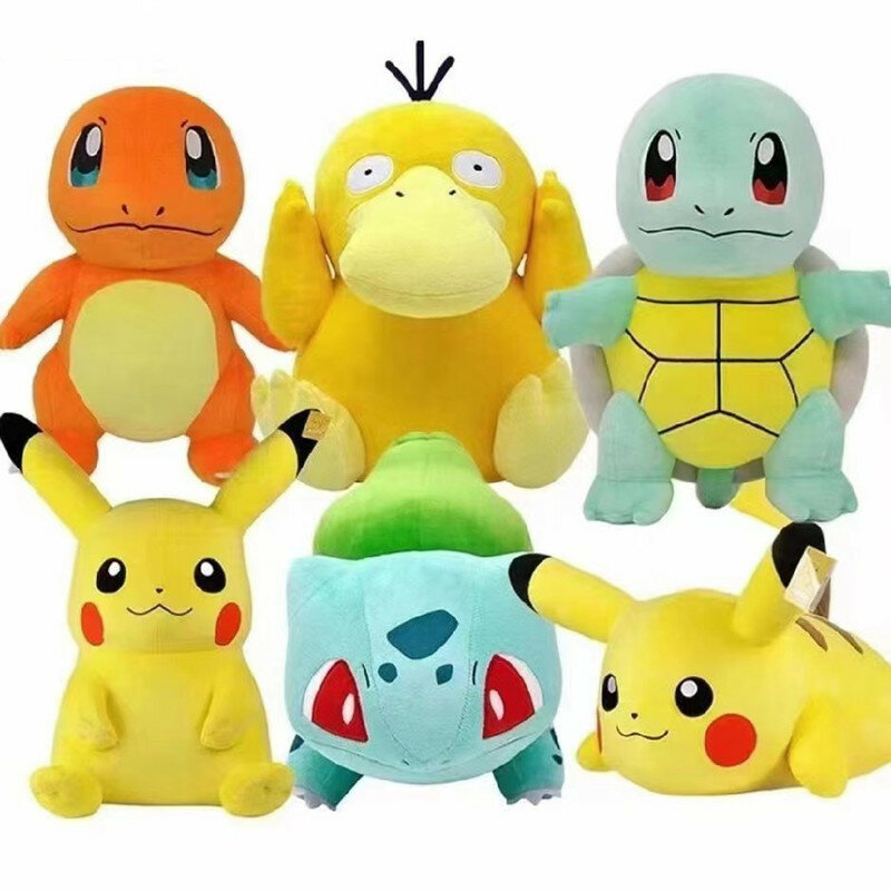 Juguetes de peluche de Pokémon para niños, muñeco de Anime Kawaii Pikachu Raichu Jenny Turtle, regalo de cumpleaños y Navidad, 20cm