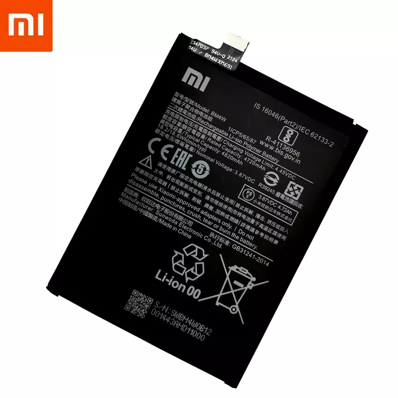 2024 Years 100% Original High Qulity 4820mAh BM4W Battery For Xiaomi Mi 10T lite 5G Batteries Bateria+ Free tools Fast Shipping