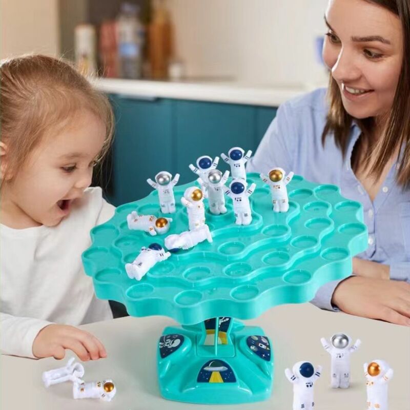 Bambini equilibrio percezione giocattolo astronauta equilibrio giochi divertimento spazio Puzzle giocattoli per bambini Set di giochi da tavolo impilabili per il tempo libero