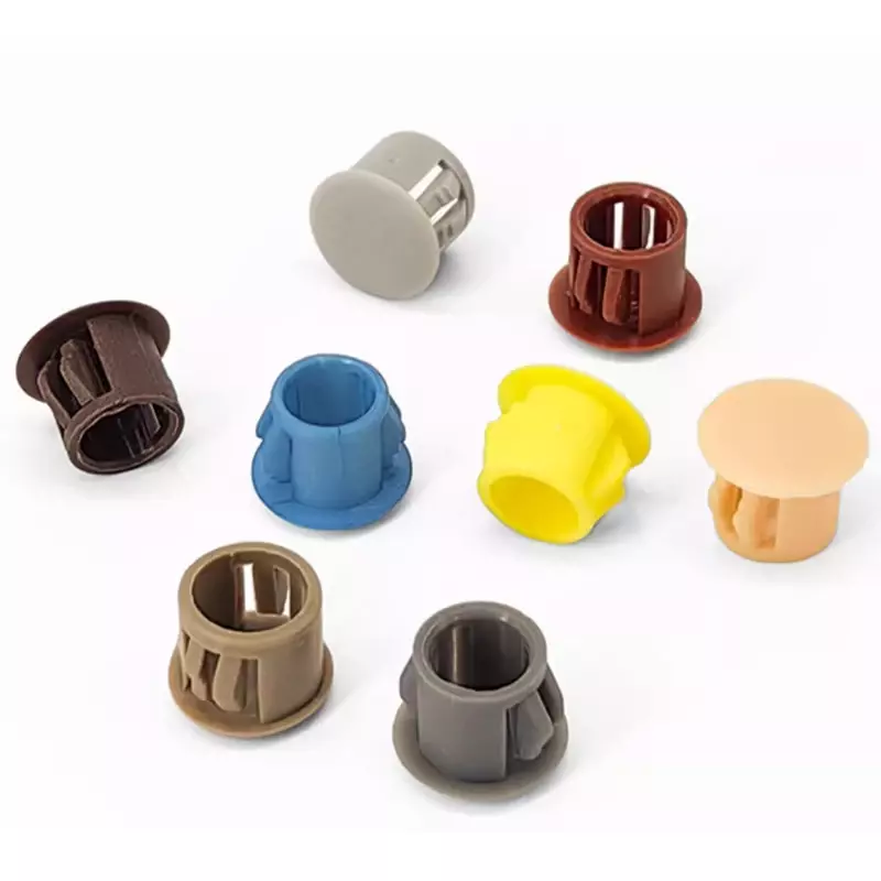 5 Pcs Snap on Plastic Hole Plug Round for Profile Pipe Wall Cable Cover Screw Hole Covers Furniture Desk Holes Caps