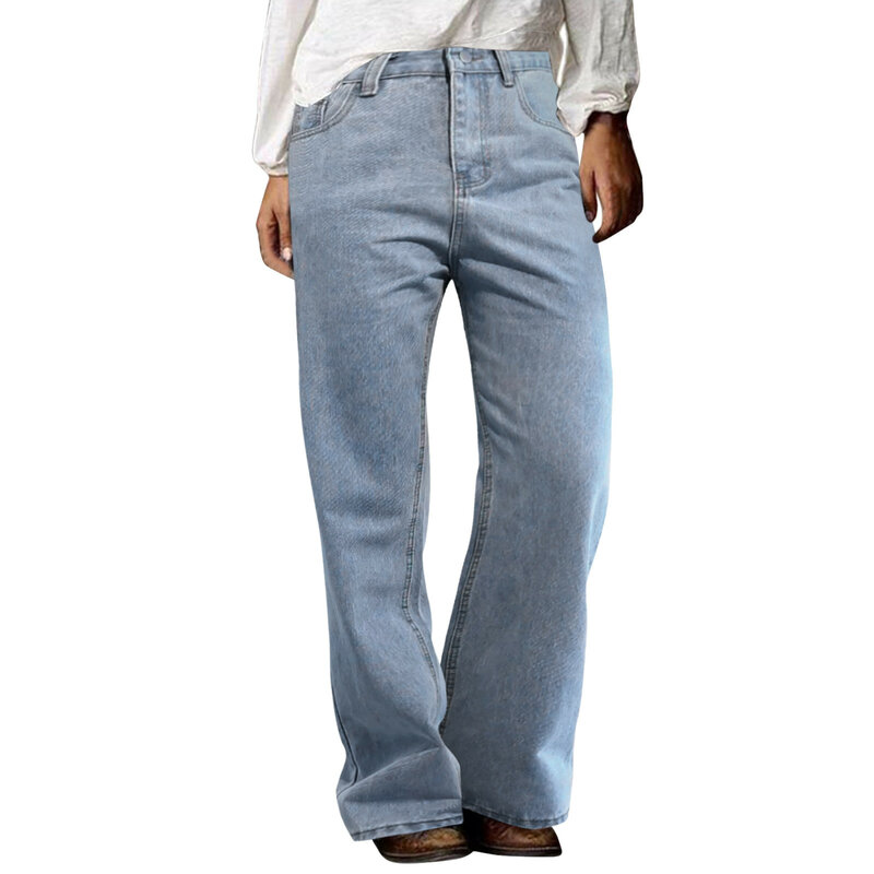 Повседневные модные женские джинсы в стиле ретро с прямыми штанинами, длинные мешковатые джинсы-бойфренды в стиле Харадзюку с высокой талией, летние брюки