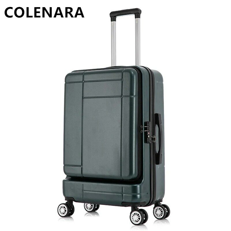COLENARA Nova Mala Business Trolley Case Front Open Cover Pode Armazenar Laptop Boarding Box Meninas com Rodas Bagagem Rolante