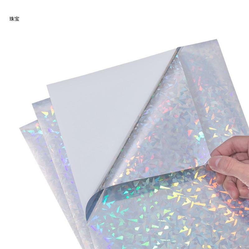 X5QE 다이아몬드 홀로그램 비닐 잉크젯 자체 접착 인쇄 용지 비닐 스티커