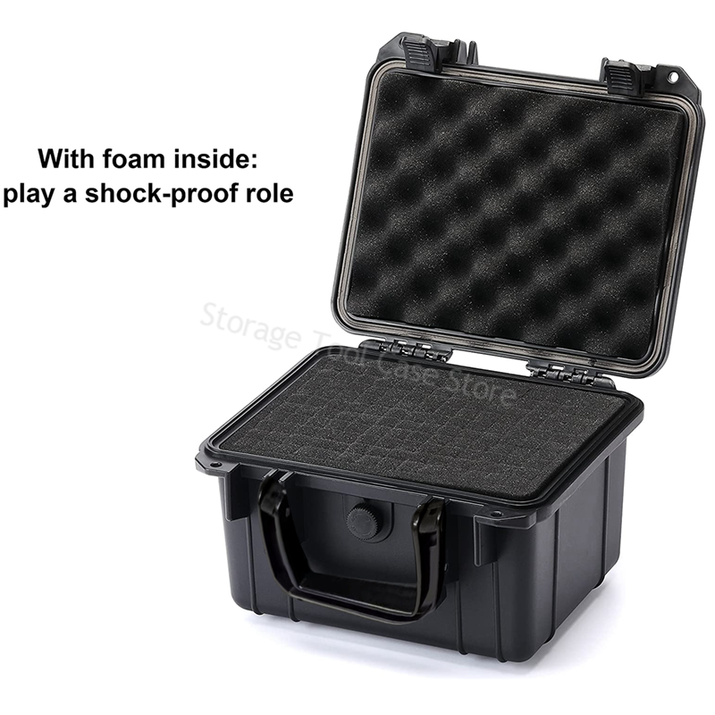 Kotak alat plastik tahan air, kotak penyimpanan wadah peralatan keselamatan koper portabel tahan air