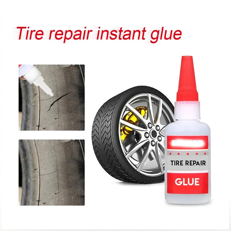 Adesivos de carro Pneu Repair Glue, Seladores, Super Caulk, Reparo de borracha do carro, Cola de pneu, Cola de reparo multifuncional, Ferramentas de reparo de pneus, 50ml