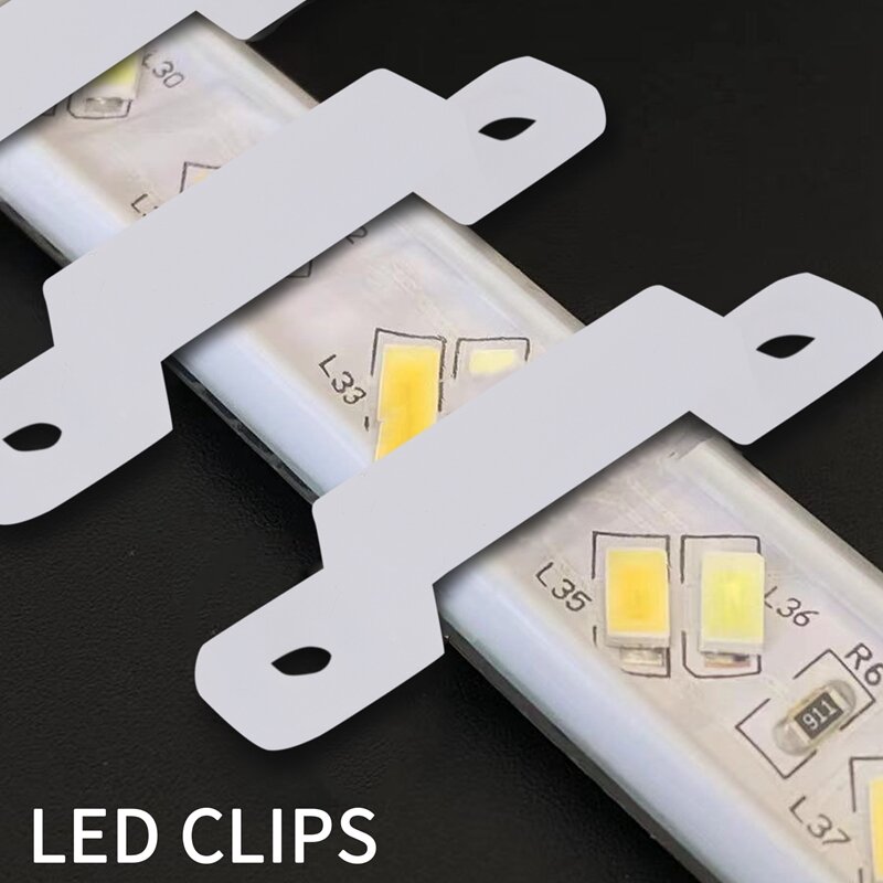 Lampu LED 100 buah dengan klip pengencang gesper silikon cocok untuk 3528 5050 1210 lampu LED RGB 12Mm