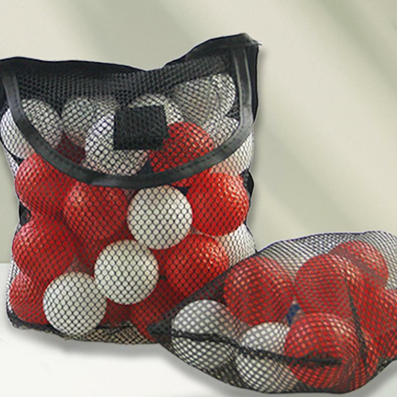 Golfball-Trage tasche Faltbare Mesh-Trage tasche Platzsparende Tasche für Tennisbälle Schwarze Netz tasche für Driving Range Training