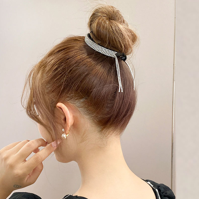 New Luxury Rhinestone Tassel Hair Claws For Women Girls Elegant Ponytail Hair Clips Hairbands Fashion Hairpins Hair Accessories