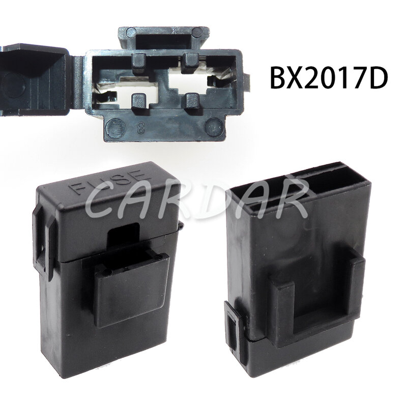 Portafusibles medio para coche BX2017A BX2017D con Terminal de crimpado, encendedor Frontal negro para fusibles estándar, 1 Juego