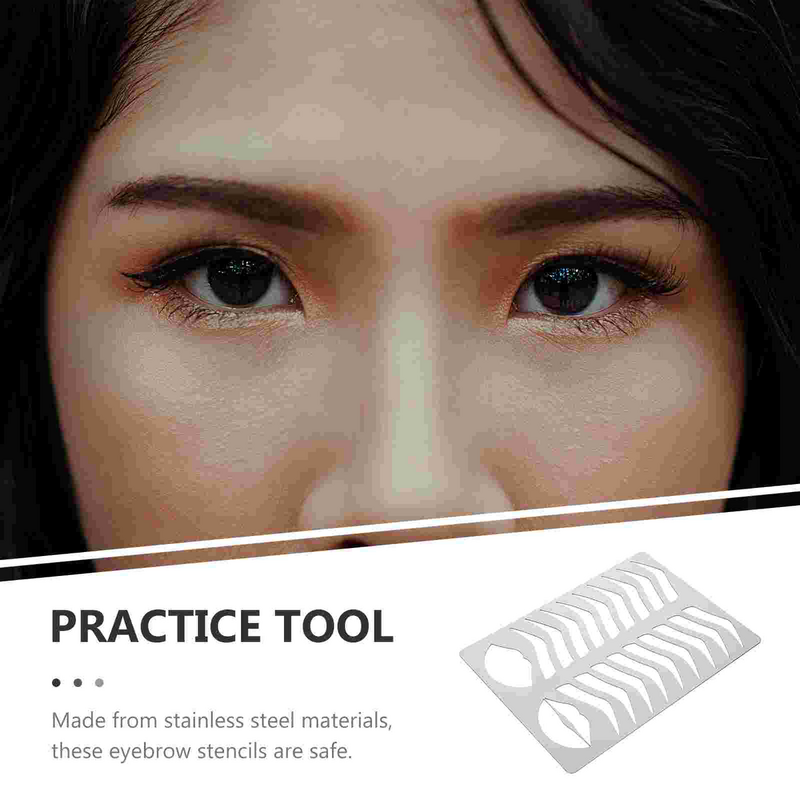 Eyebrow Mold Shape Template Stencil Practice Tool Measuring Shaper Stainless Steel
