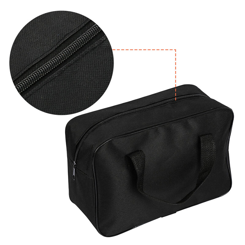 Portable Oxford Cloth Car Air Pump Tool Bag Large Capacity Technician Wide Mouth Pouch With Handle Heavy Duty Travel Durable