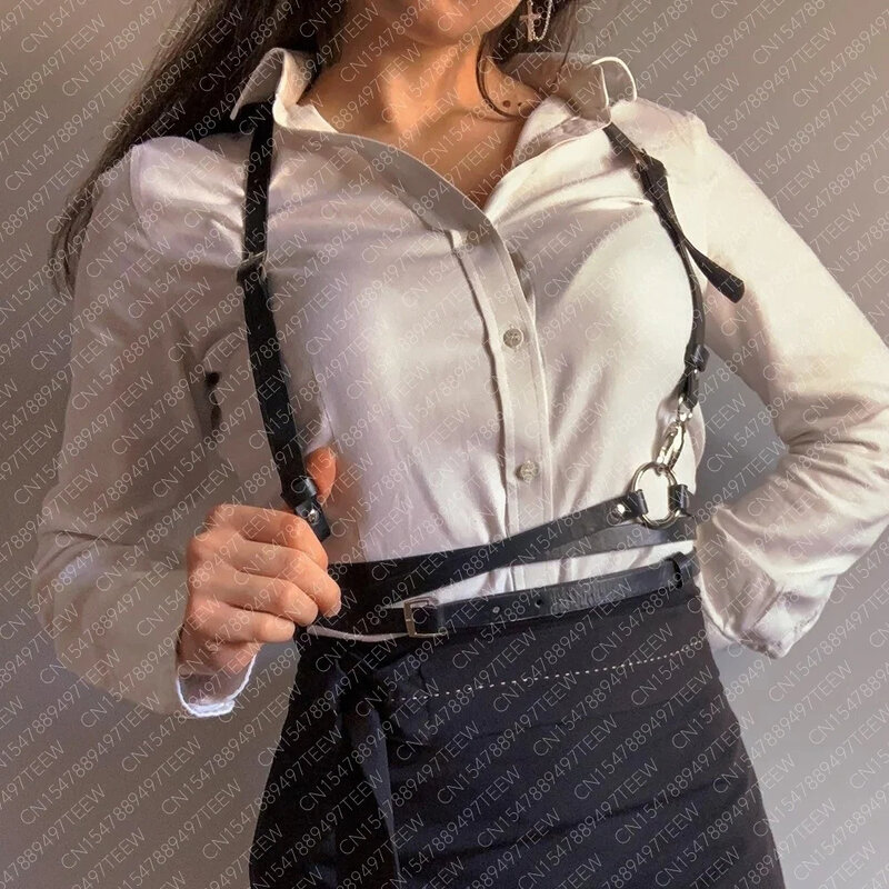 Fashion wanita sabuk Harness tubuh korset kulit Pu Lingerie suspender untuk wanita Gothic Lingerie Punk pakaian Fetish
