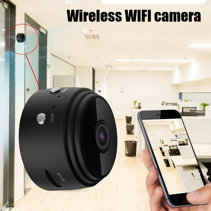 Mini caméra WiFi avec moniteur intelligent, mini caméra A9 avancée, HD 1080p, enregistreur vocal sans fil, surveillance de la sécurité à domicile