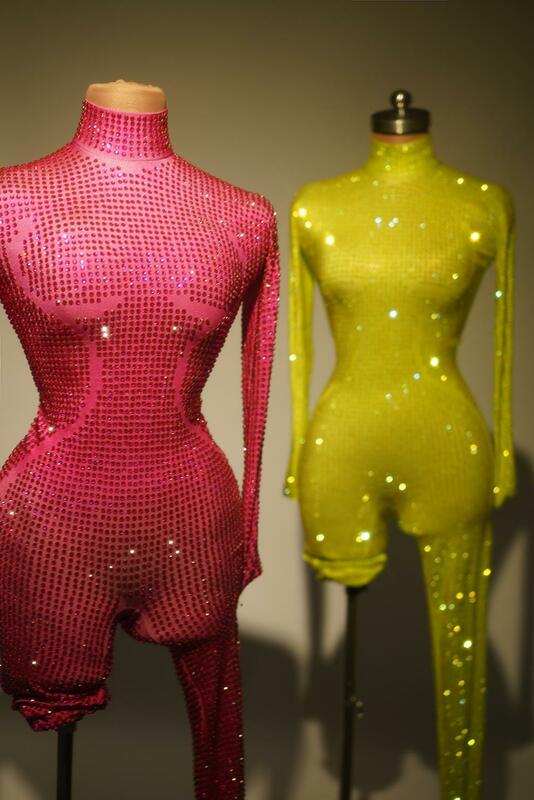 Fluorescent Dressy Romper for Women 2024 Nightclub Bar Sexy One Piece Pants Full Diamonds Female Guest Gala Long Dress Jingdian