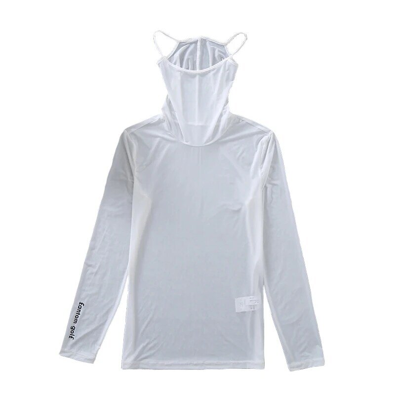 Camisa de fondo de seda de hielo ultrafina para mujer, protector solar de manga larga, Golf, verano, 2024