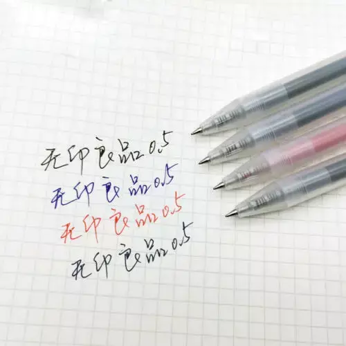 10/5 pezzi Set penna Gel MUJIs 0.38/0.5mm penna a sfera a inchiostro stile giapponese nero/blu/rosso cancelleria per l'esame dell'ufficio scolastico