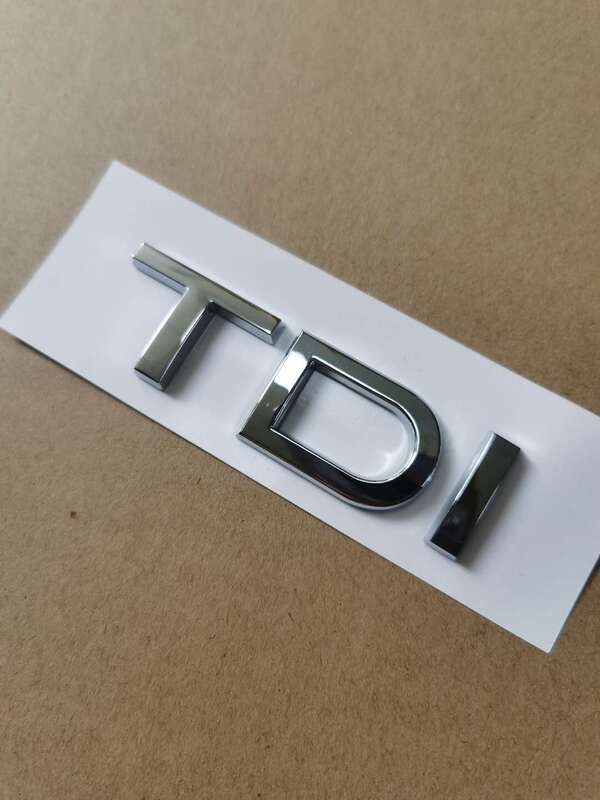 1X stiker Emblem belakang mobil ABS TDI hitam matte mengkilap krom untuk Audi A1 A3 A4 A5 A6 A6L A7 A8 S3 S6 Q3 Q5 Q7 TT S RS