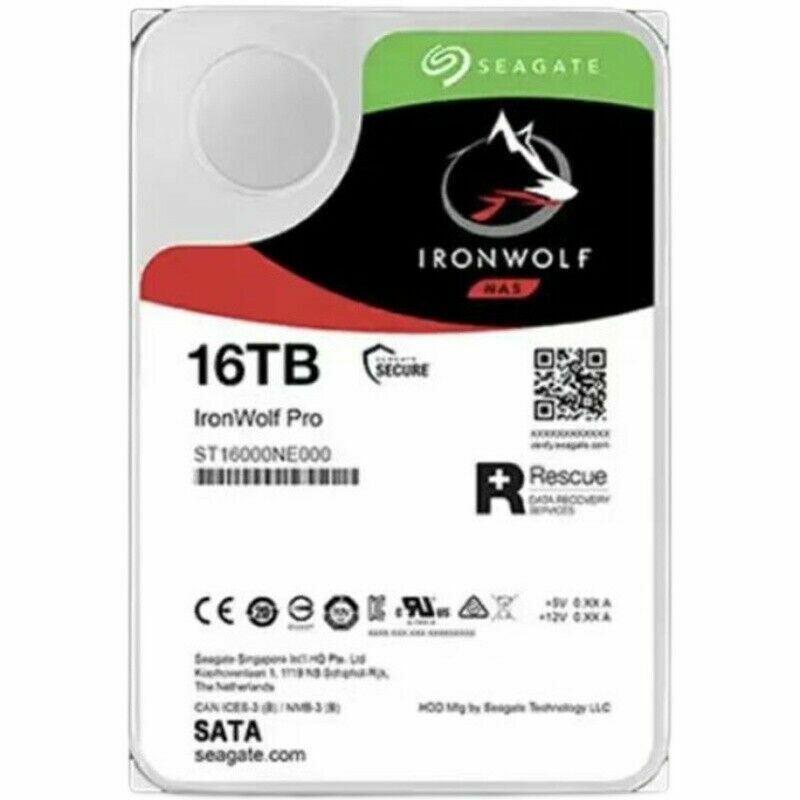 Seagate IronWolf Pro 전용 16TB 내부 7200RPM 3.5 인치 (ST16000NE000) HDD 신상