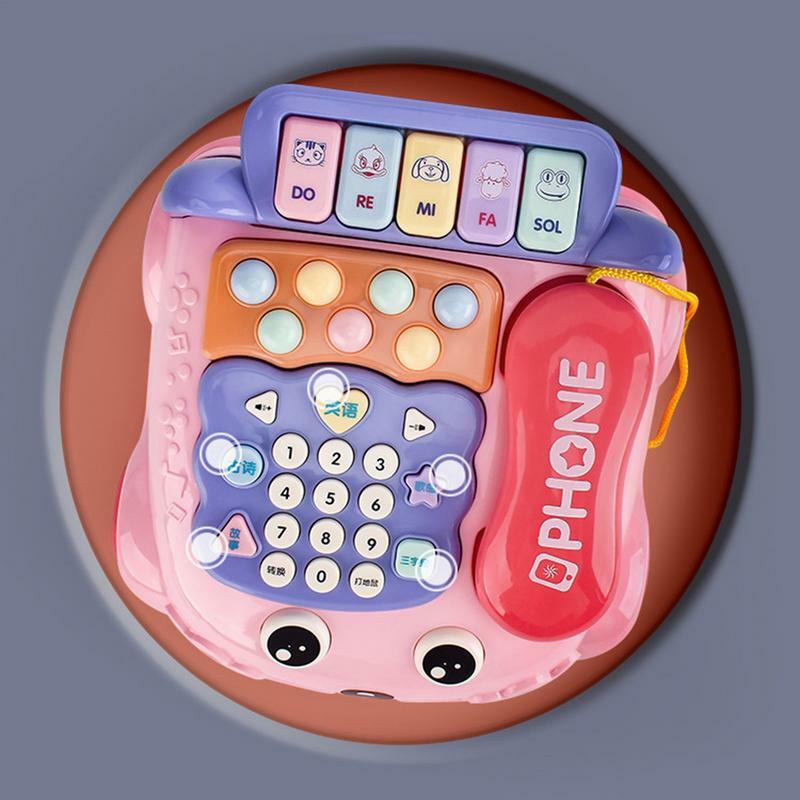Имитация телефона, забавная и милая обучающая игрушка-телефон, простой в использовании головоломка для раннего развития музыки