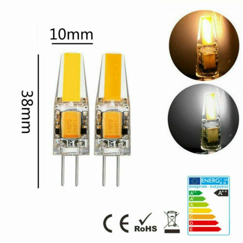 10PCS NEW Dimmable Mini G4 LED COB Lamp 6W Bulb AC DC 12V 220V Candle Lights Replace 30W 40W Halogen for Chandelier Spotlight