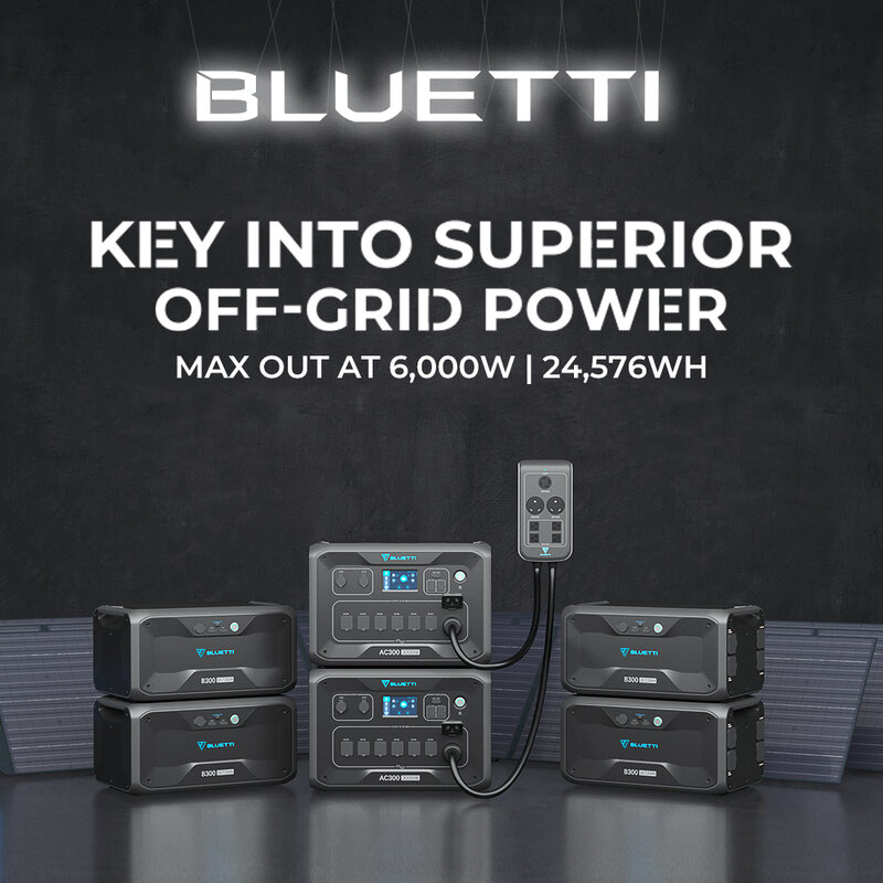 Bluetti-Meilleur système d'alimentation solaire portable, batterie 6 000, connexion parallèle, centrale solaire
