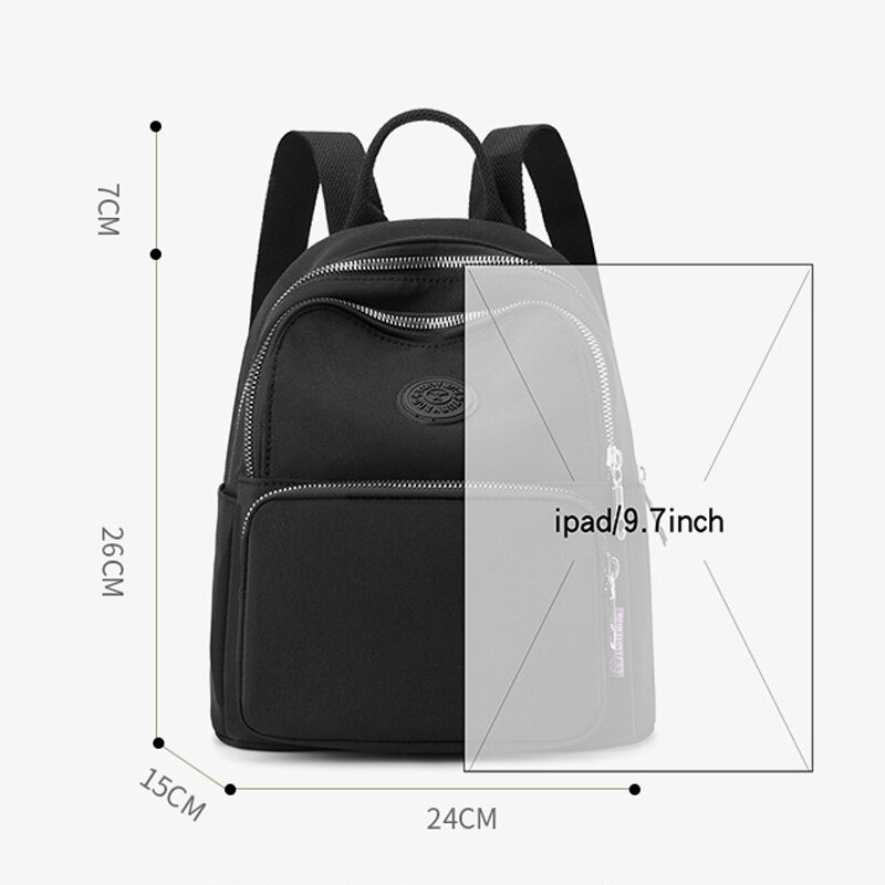Women Mini Backpacks 2024 New Multi Pocket Waterproof Nylon Travel Bagpack School Backpacks for Teenage Girls Mochila Mujer