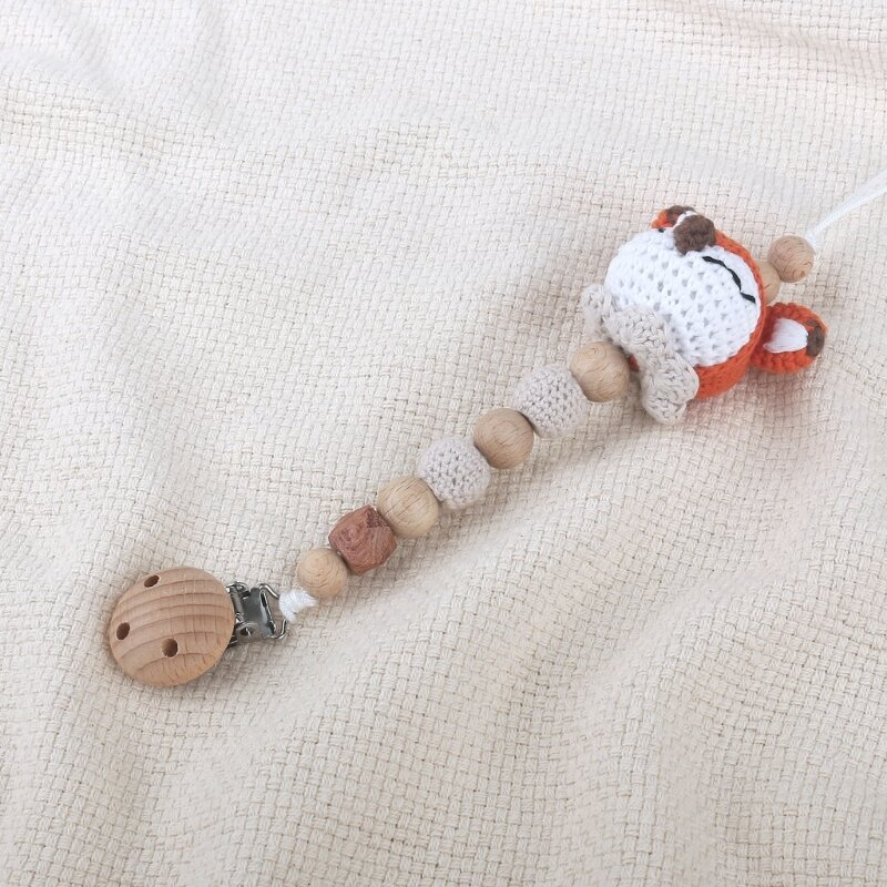 Bonito algodão bebê chupeta clipe para menino menina artesanal crochê chupeta titular corrente dentição brinquedo recém-nascido chuveiro presente