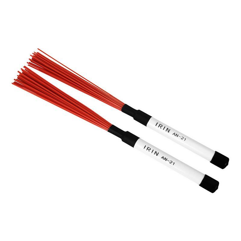 Nylon Drum Brushes 2pcs Adjustable Drum And Percussion Brushes Durable Drum Cleaning Brush Drum Stick Brush Set For Drummers