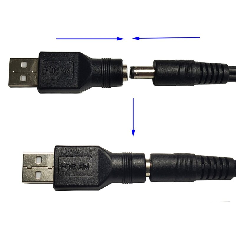 Adaptateur USB vers USB 2.0 A mâle vers 5.5x2.1mm pour connecteur femelle mâle vers femelle, transmission rapide