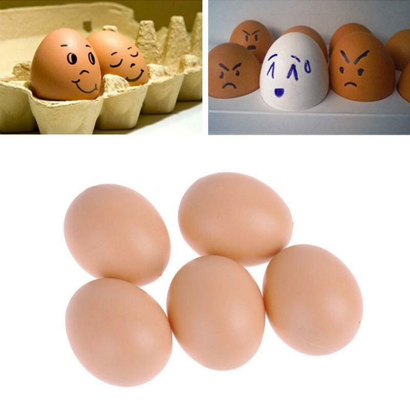 Fake Dummy Egg Hen Poultry Chicken Joke Prank Plastic Eggs Party Decor Novelty Toy For Kids DIY